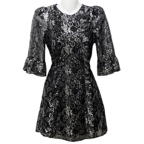 THE VAMPIRE'S WIFE x H&M Mystique Lace Ruffle Mini Dress XS - Picture 7 of 7